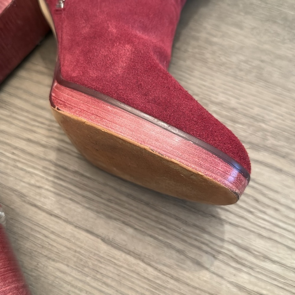 Michael Kors Burgundy Red Suede Knee-High Boots size 8 - Picture 4 of 8